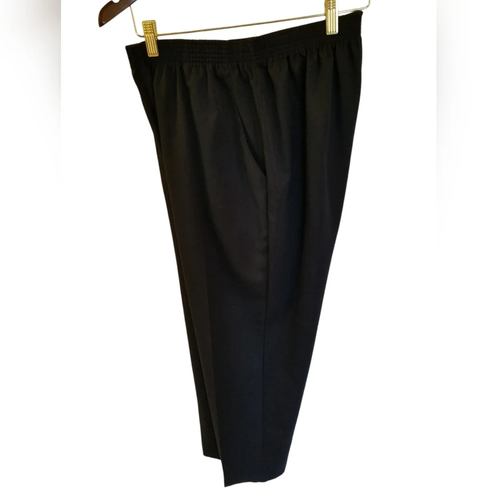 Dress Barn Woman Black  Elastic Waist Pants  Size 14WP Made in USA - Picture 4 of 14